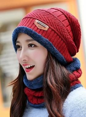 帽Winter hat for women and warm wool wrap cap for men autumn