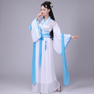 七夕牛郎织女古装汉服唐装襦裙学生飘逸广袖嫦娥玉兔七仙女贵妃