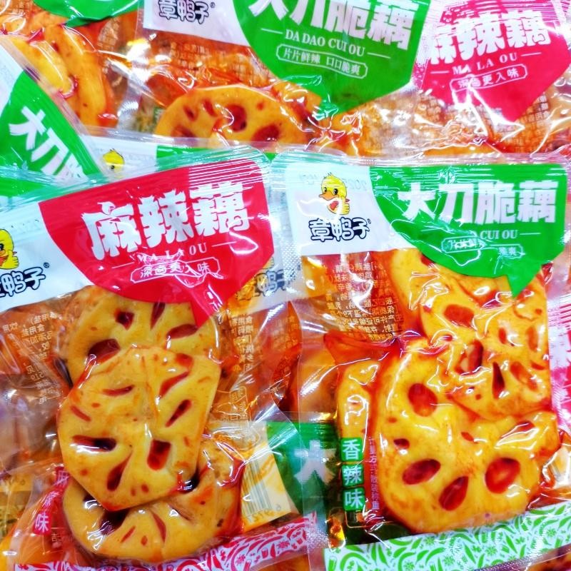 新日期大刀脆藕香辣味散装500g独立小包装即食麻辣藕解馋小
