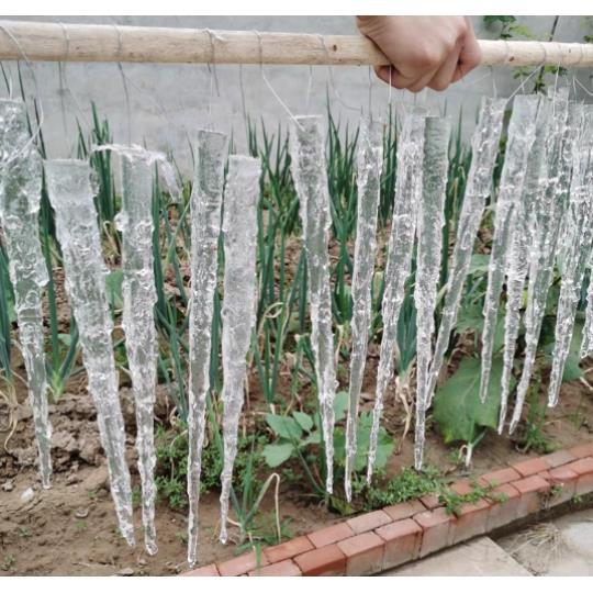 透明仿真冰柱影视冰溜子雪景橱窗造景冰刺冰挂模型装饰假冰凌道；