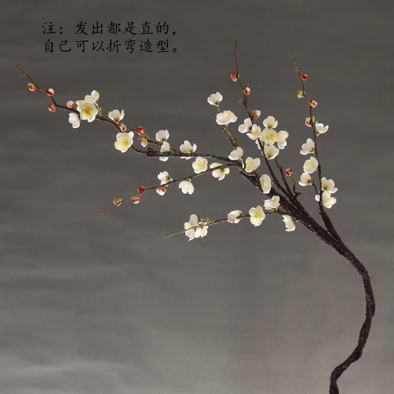 中式单支长枝墙面婚庆促销绢花