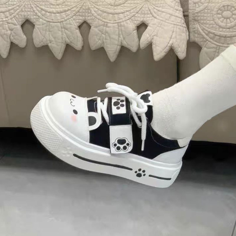 圆滚滚可爱软萌lo鞋大头厚底