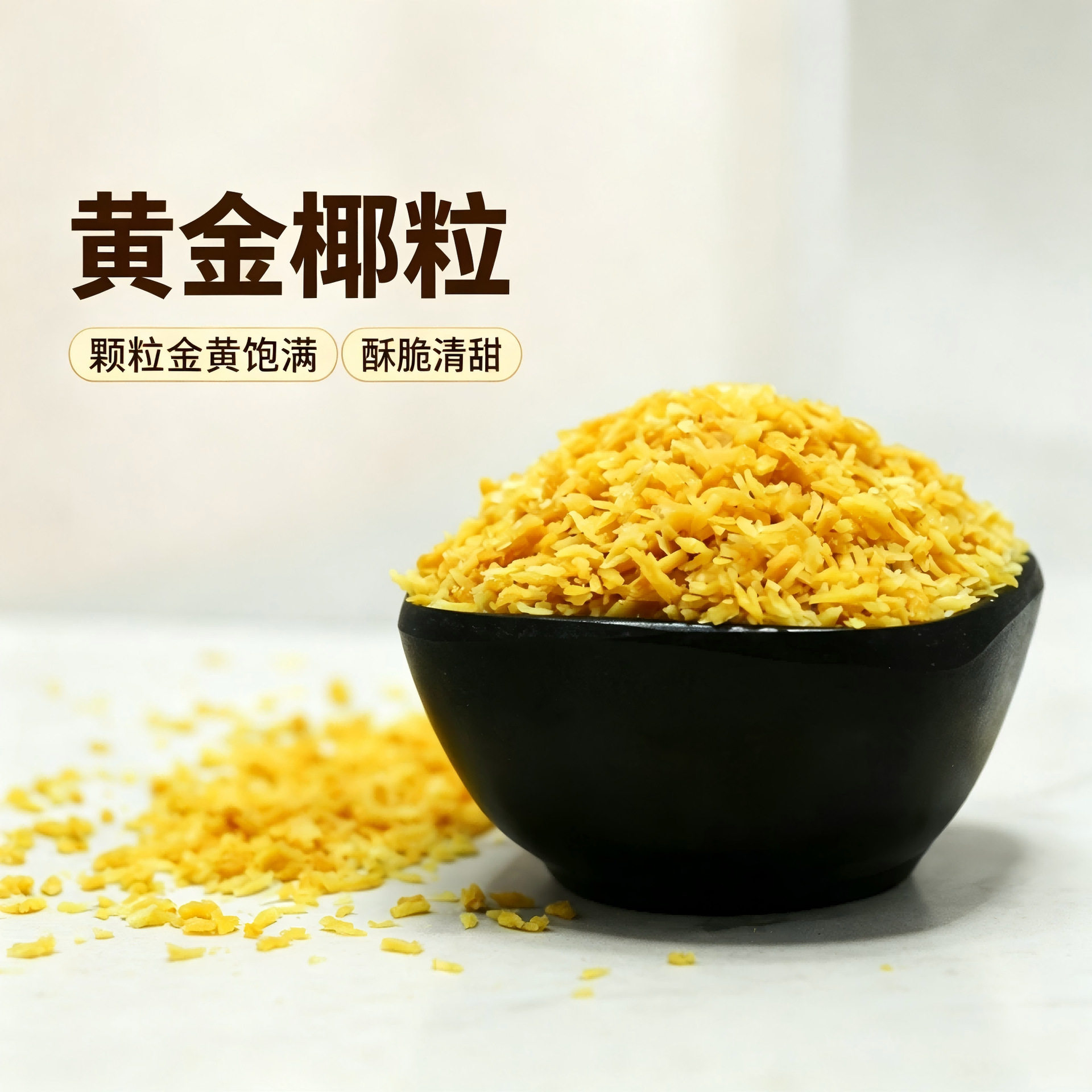 山姆冠名好师父想椰家族黄金椰粒5g8茶饮烘焙专用奶盖小料酥脆椰