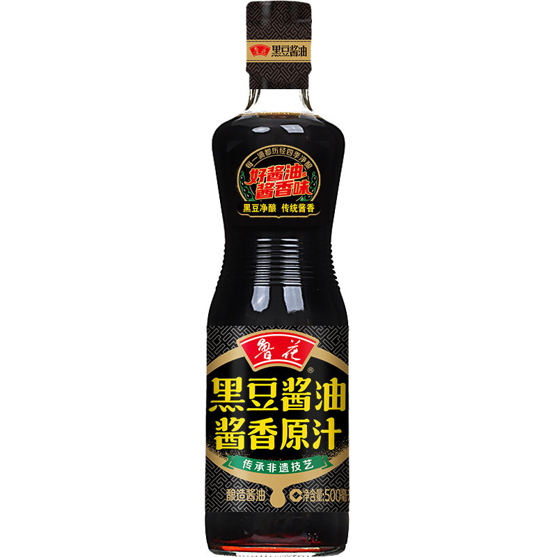 山姆冠名鲁花黑豆酱油酱香原汁500ml*1 特级生抽 酿造