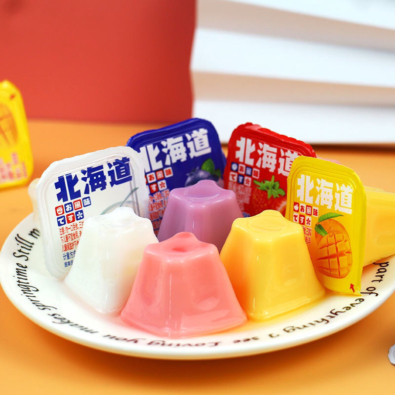 山姆冠名北海道果冻芒果蓝莓味果冻布丁儿童休闲零食散装果冻一整