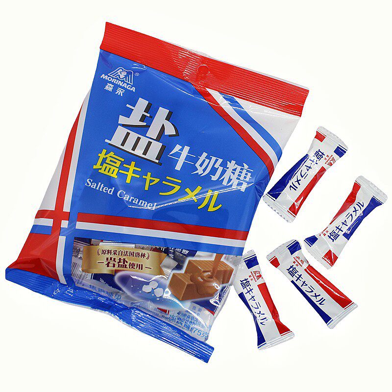 山姆冠名森永岩盐太妃糖日式盐焦糖牛奶糖软糖75g网红喜糖结婚糖