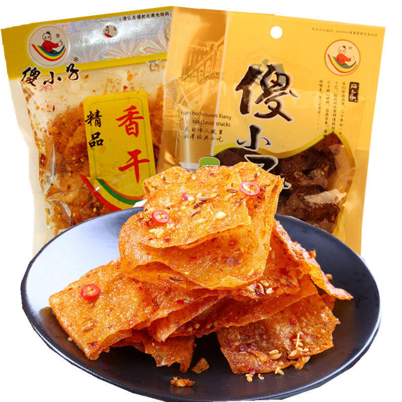 山姆冠名湖南特产傻小子豆皮麻辣精品香干袋装五香卤汁豆干辣条豆