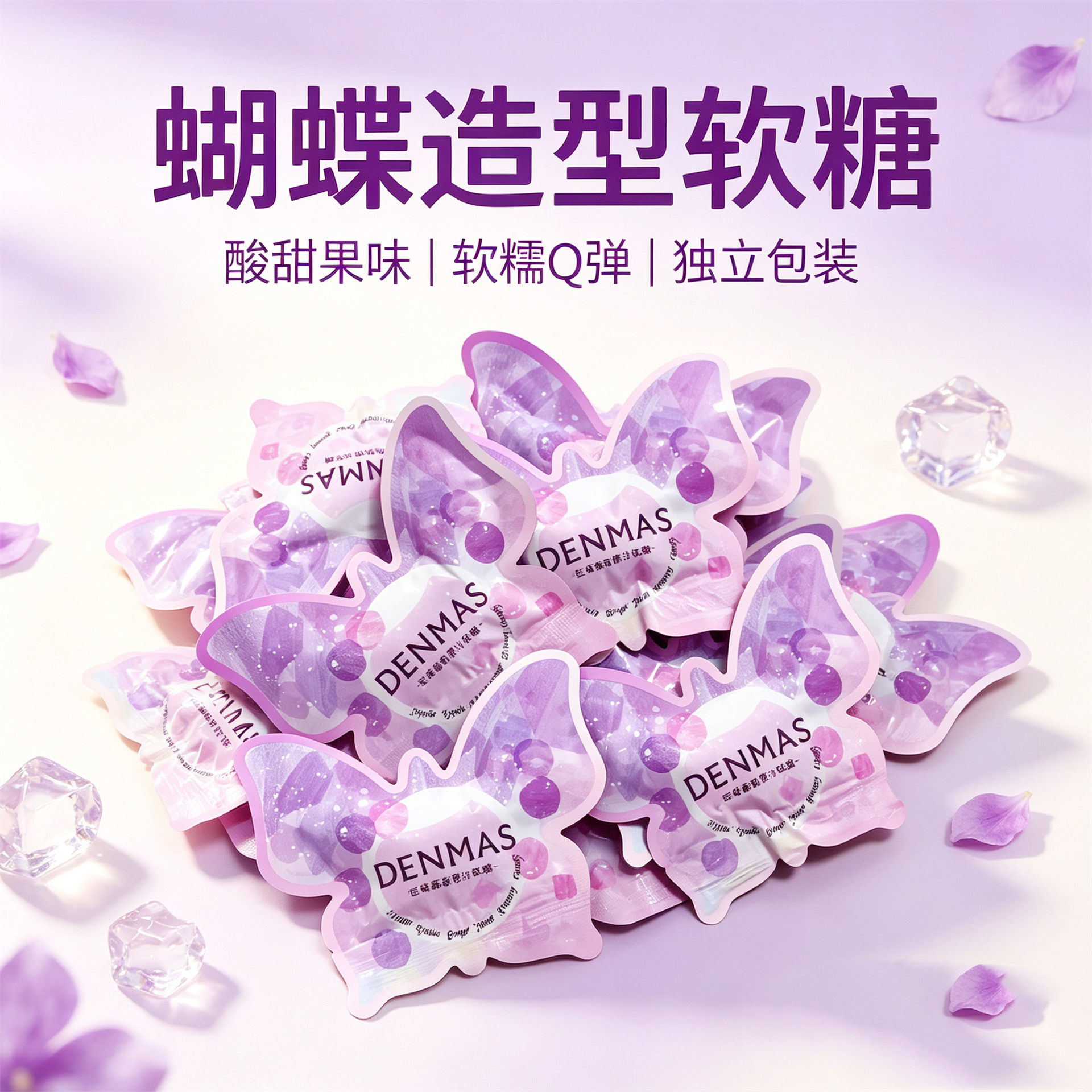 山姆冠名DENMAS丹玛仕原汁椰子糖焦香奶芙牛轧奶糖果汁软糖散装喜