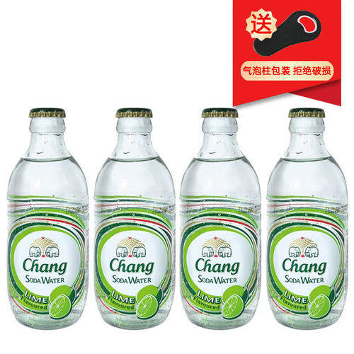 山姆冠名chang泰象苏打水325ml*4瓶清爽型休闲青瓜味柠檬味百香果