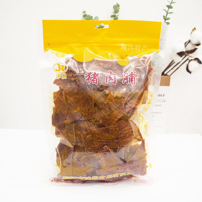 山姆冠名靖江特产猪肉脯干500g津润味乐边角料负副附片休闲野餐露