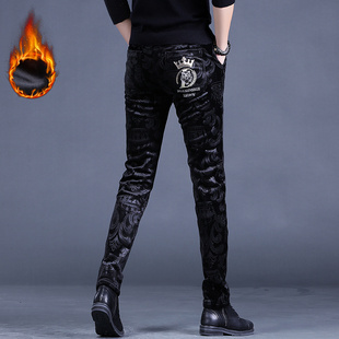 新款男士休闲裤欧货潮牌高端灯芯绒裤子男加厚保暖西裤丝绒裤男款