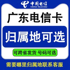 广东电信手机卡流量星卡电话通话卡可发外省归属地自选全国通用