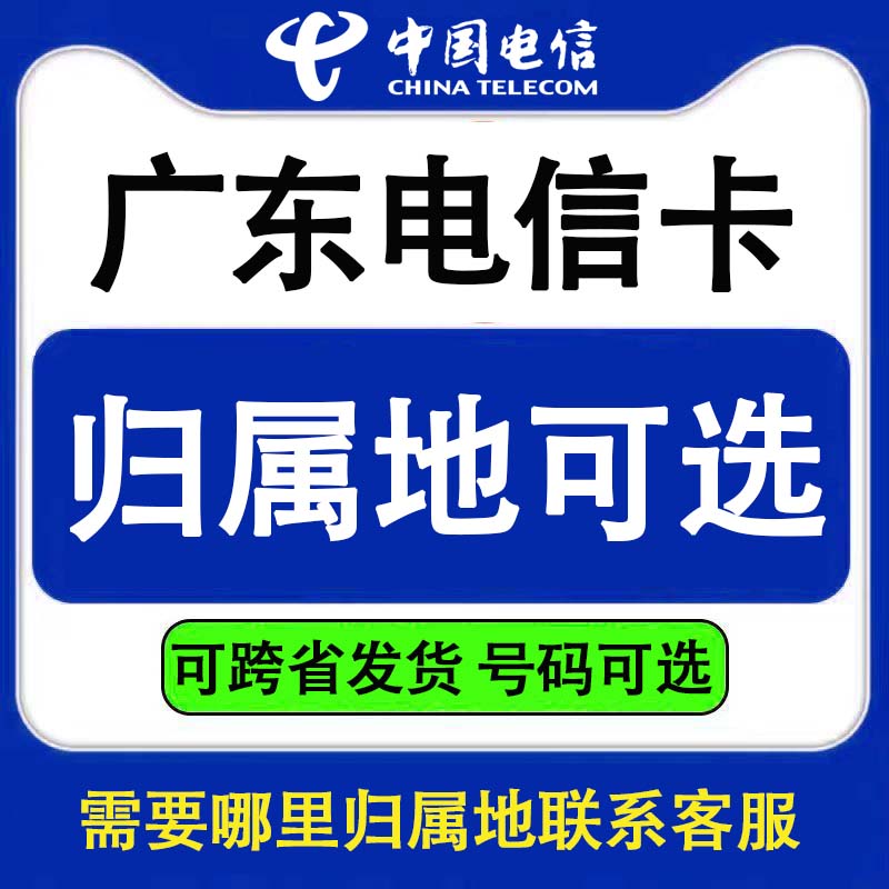 广东广州深圳东莞佛山中山珠海惠州电信手机卡电话号码流量上网卡-封面