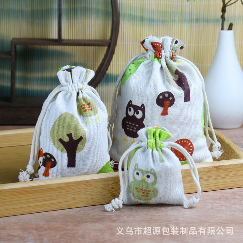 热卖 饰品首饰收纳圣诞礼品袋香囊香包抽绳袋 仿麻布束口袋