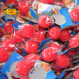 cosplay化妆 万圣节红色小丑鼻子 海绵鼻子Clown red nose5CM直径