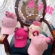 女童百搭网红粉色棒球帽子甜美可爱耳朵儿童帽子 立体小熊春秋新款