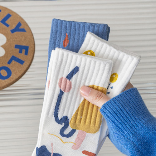 中筒袜ins潮网红外超火长款