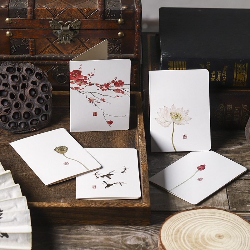 中国风贺卡祝福创意小卡片古风感卡片复古款贺卡生日送礼手写贺卡