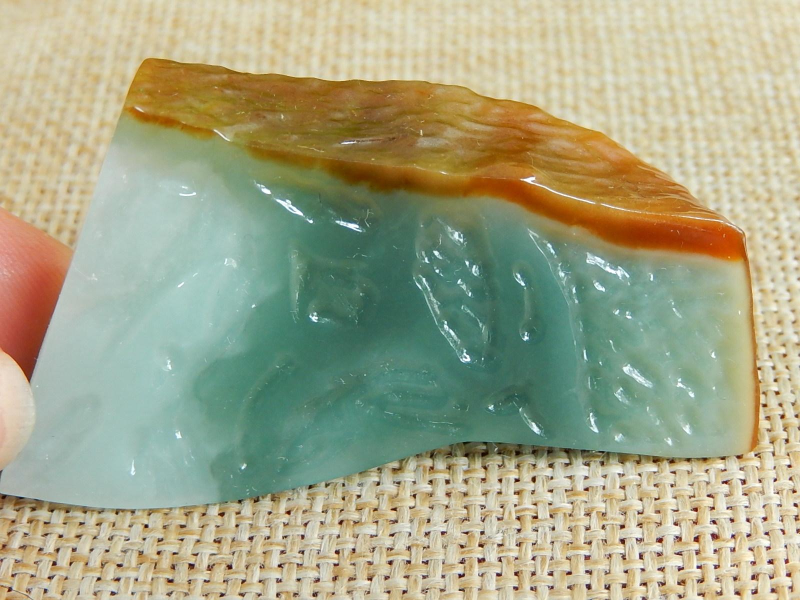 缅甸天然A货翡翠原石明料玉石毛料大马坎黄翡蓝水边角料牌子F5992