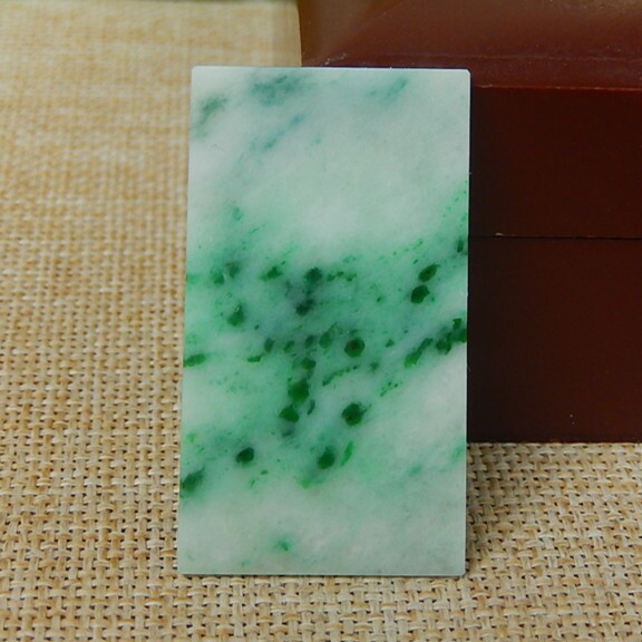 缅甸天然A货翡翠原石明料玉石毛料冰糯种飘绿片料无事牌挂件H9295