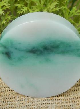 缅甸天然A货翡翠原石半明料玉石毛料冰糯种飘花手镯芯边角料 K623