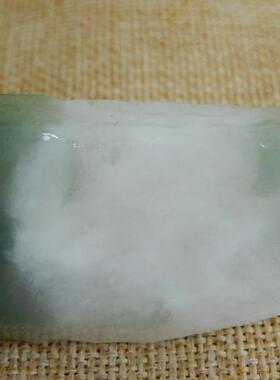 缅甸天然A货翡翠原石明料玉石毛料冰糯种油青片料边角料牌子A7355