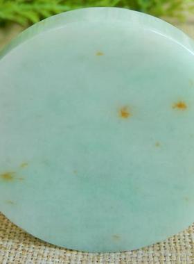 缅甸天然A货翡翠原石明料玉石冰糯种飘绿洒金花手镯芯边角料A6668