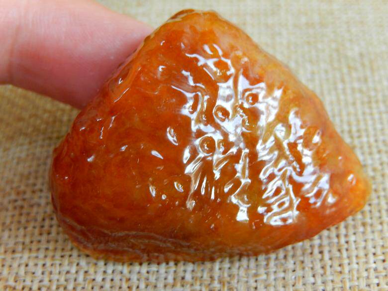 缅甸天然A货翡翠原石明料玉石毛料冰糯种红翡俏色料子边角料K5822