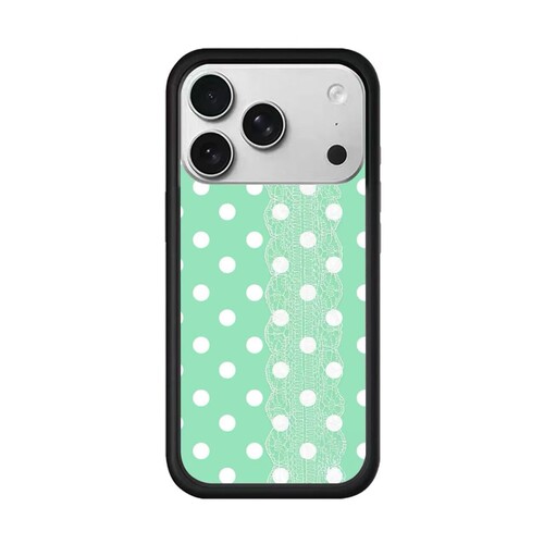 wf手机壳适用苹果手机壳绿底蕾丝波点iPhone17promax手机壳16pro硬壳14欧美17pro防摔15可爱plus/air/18pro