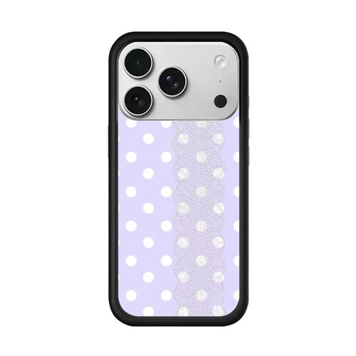 wf手机壳适用苹果手机壳紫底蕾丝波点iPhone17promax手机壳16pro硬壳14欧美17pro防摔15可爱plus/air/18pro