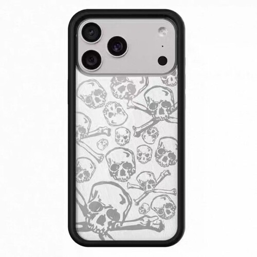 wf手机壳满屏骷髅头适用苹果手机壳iPhone17promax手机壳16pro硬壳14欧美17pro防摔15可爱18pro小红书同款