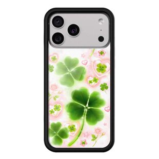 WF手机壳幸运四叶草适用苹果17promax手机壳iPhone16/15/14/13/12Pro防摔保护套红/白底波点可爱星星冰雪小猫