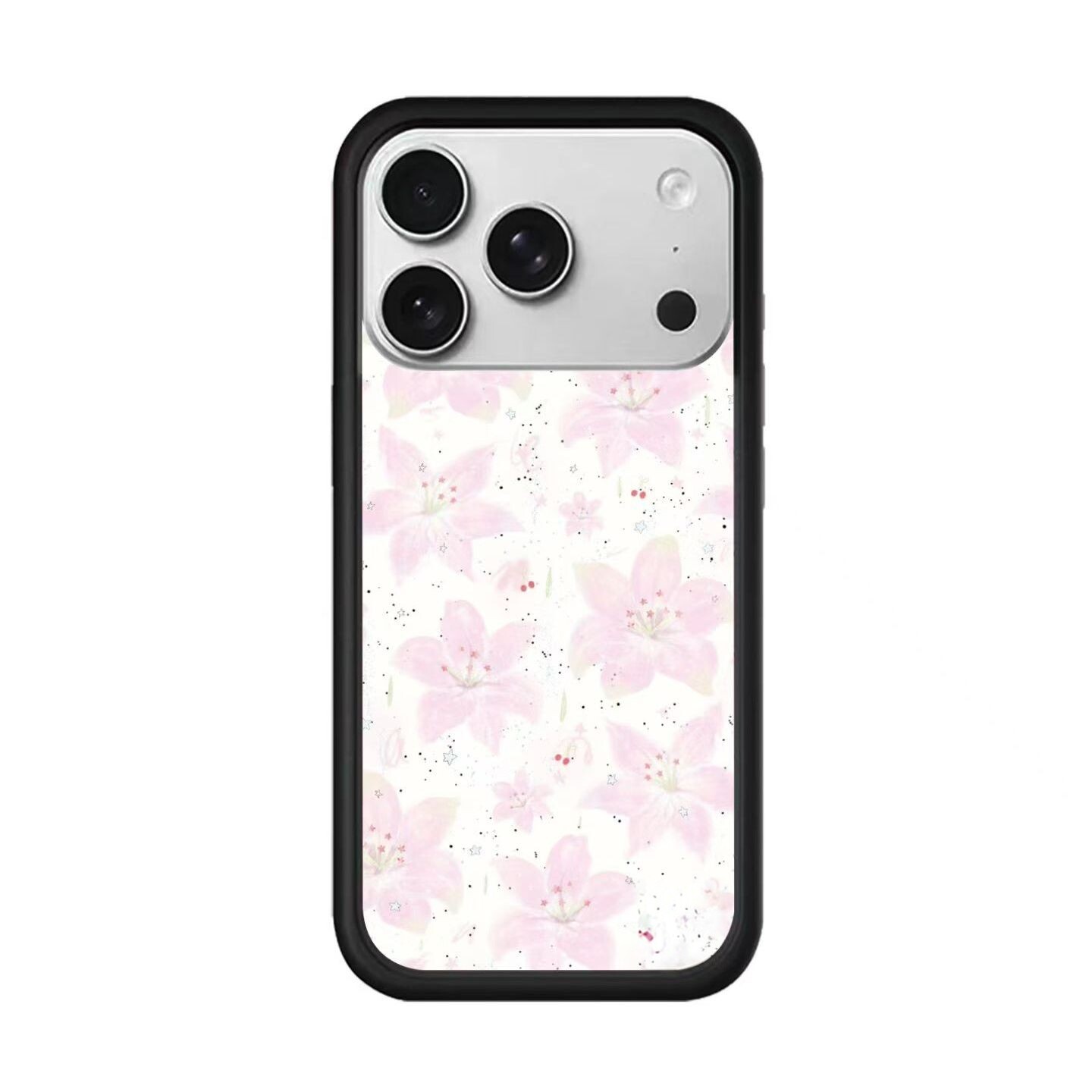 wf手机壳适用苹果手机壳粉雾百合iPhone17promax手机壳16pro全包15硬壳14欧美13复古17pro花卉保护套新款可爱