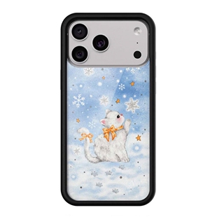 WF手机壳冰雪小猫适用苹果17promax手机壳iPhone16/15/14/13/12Pro防摔保护套红/白底波点幸运四叶草可爱星星