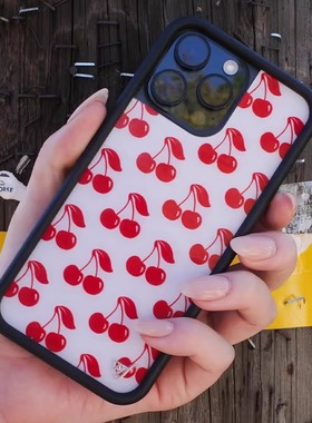 wf手机壳樱桃甜心American Cherries适用iPhone15/14/13Pro/Max苹果16Pro手机壳防摔时尚个性wf全包保护套17