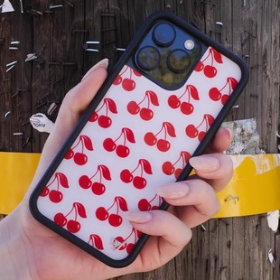wf手机壳樱桃甜心American Cherries适用iPhone15/14/13Pro/Max苹果16Pro手机壳防摔时尚个性wf全包保护套17