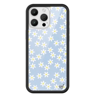 欧美f野花蓝色雏菊苹果17手机壳适用iphone16/15/14/13/12/Pro/Max/plus硬壳全包防摔个性保护套wf手机壳