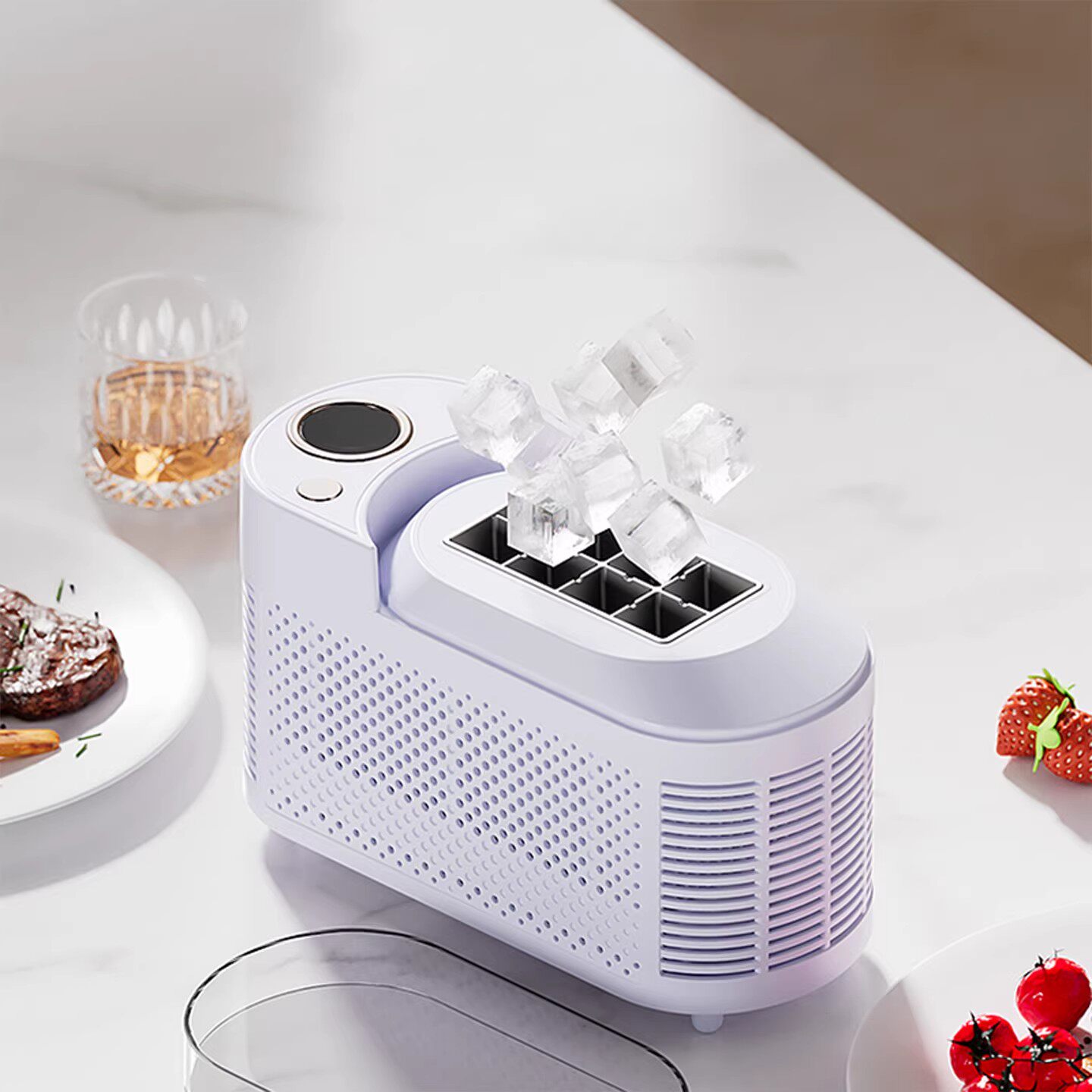 德国桌面便携随身迷你小型制冰机家用宿舍车载超小一人mini制冰杯