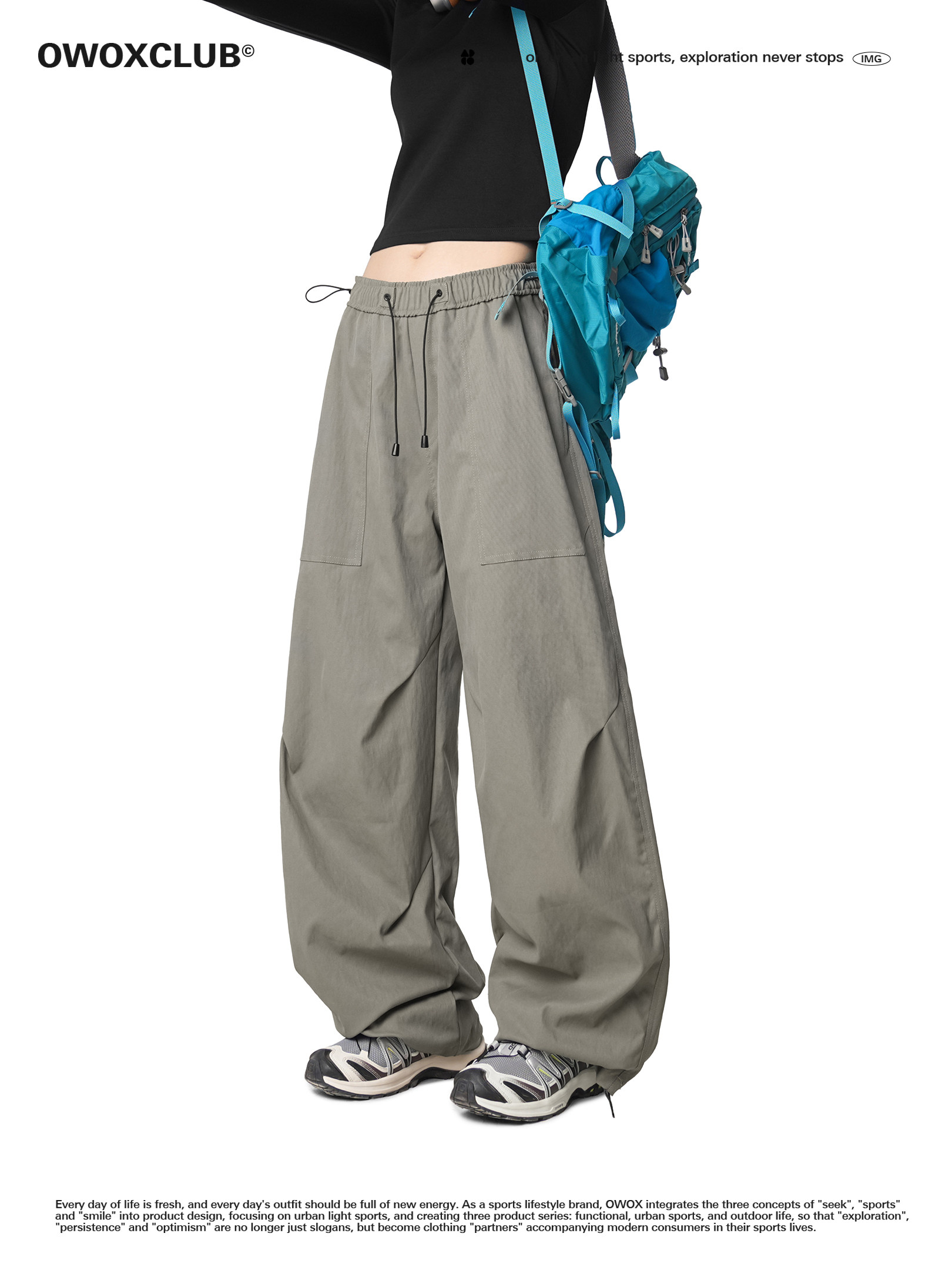 Owox Outdoor Sports Hiking and Mountaineering Jogger Cargo Pants 2025 New American Style Straight Loose Casual Pants