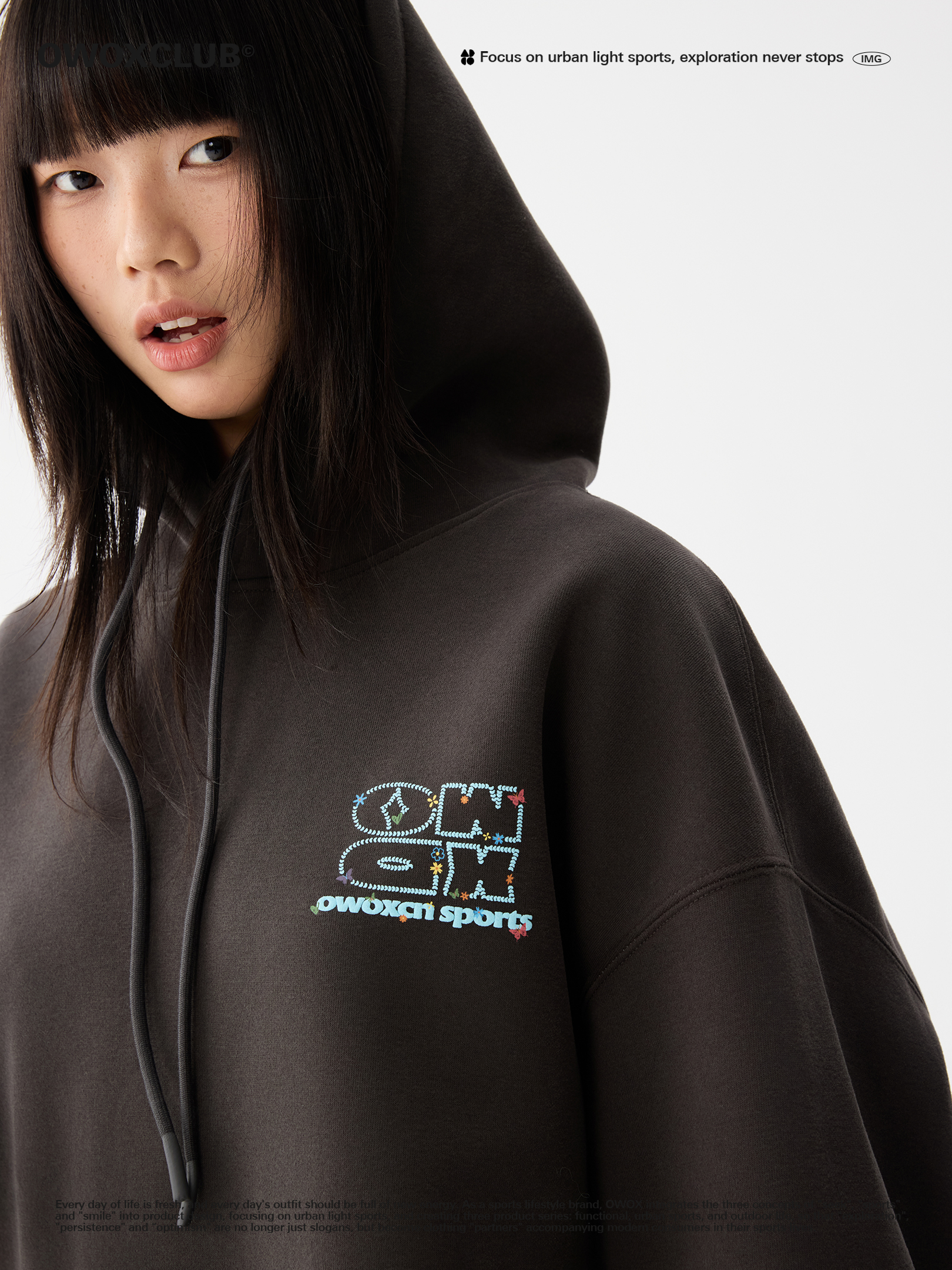 Classic Logo Foam Print Loose Hooded Sweatshirt Spring and Autumn New Casual Couple Wear Hoodie Top