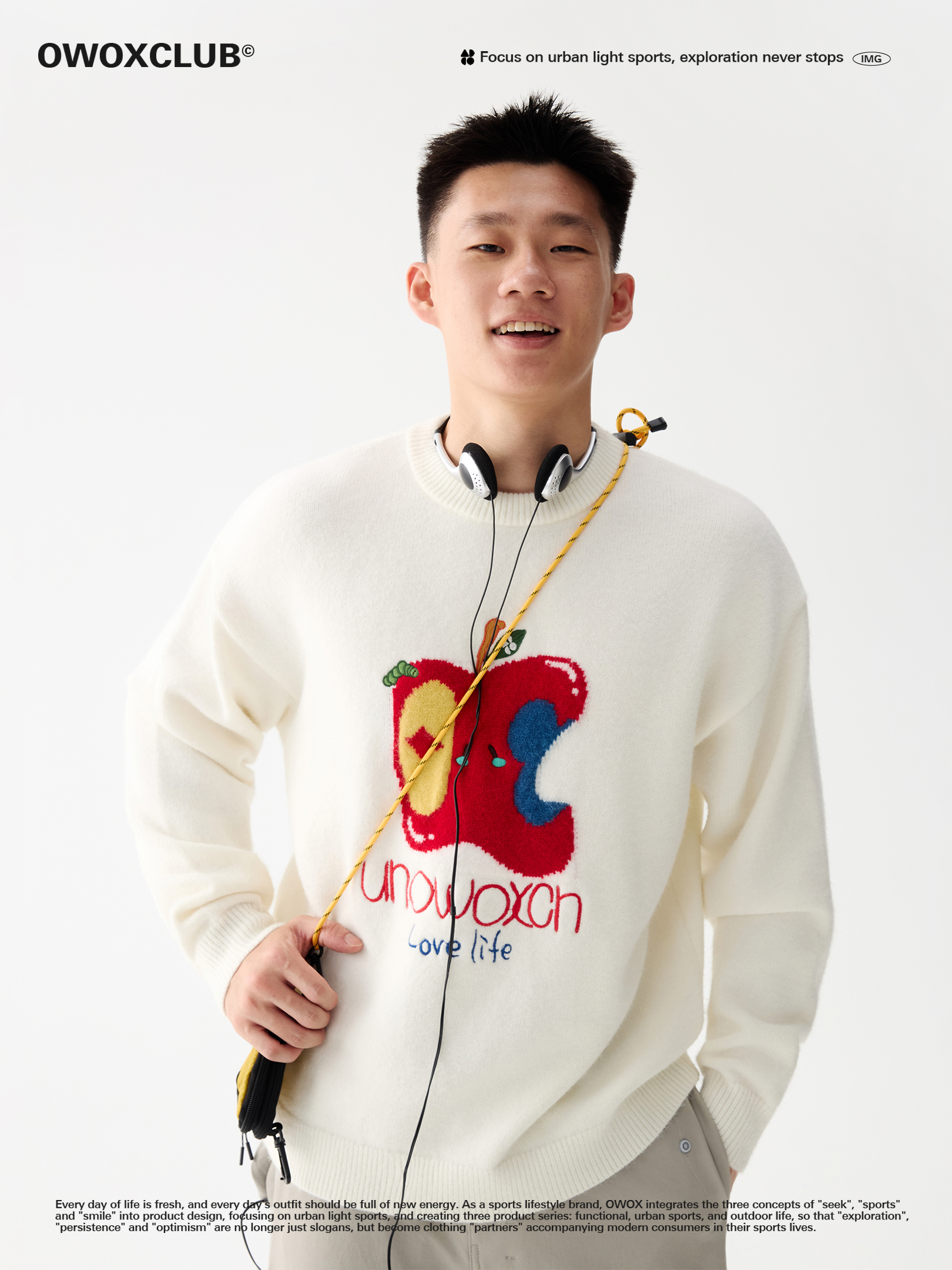 Stylish Apple Green Lazy-Style Sweater Jacket for Women, Autumn Knit Round Neck Top for Petite Figures