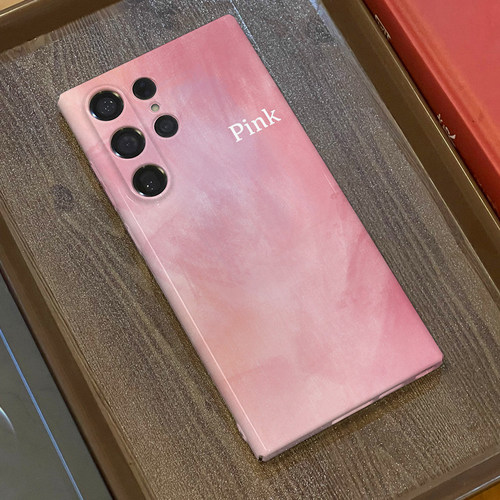 粉红pink适用三星s25ultra手机壳菲林全包边s23ultra/s24+硬壳s21/s22/s21u/s24ultra/A54/A53个性保护套