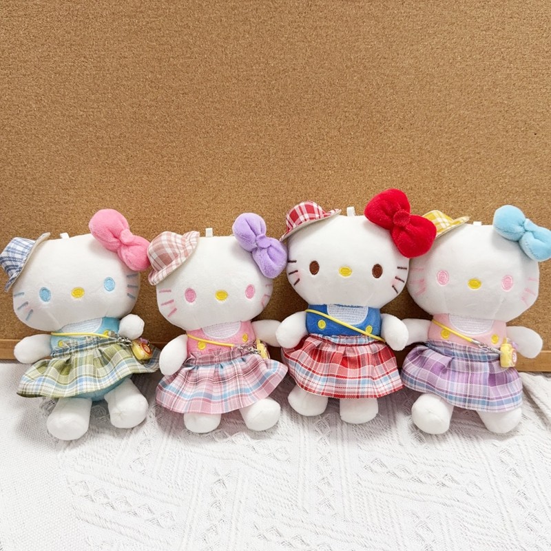 网红kt猫玩偶挂件可爱裙子小猫咪毛绒玩具公仔包包挂饰钥匙扣娃娃