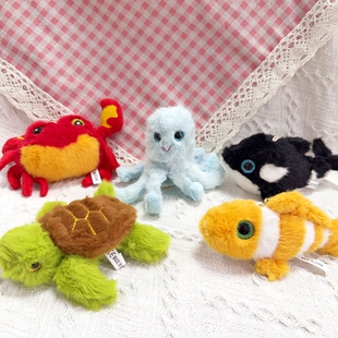 跨境海洋动物挂件玩偶章鱼毛绒玩具海洋馆鲸鱼小公仔儿童礼物