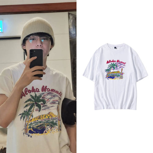 防弹少年团金泰亨ins同款短袖T恤