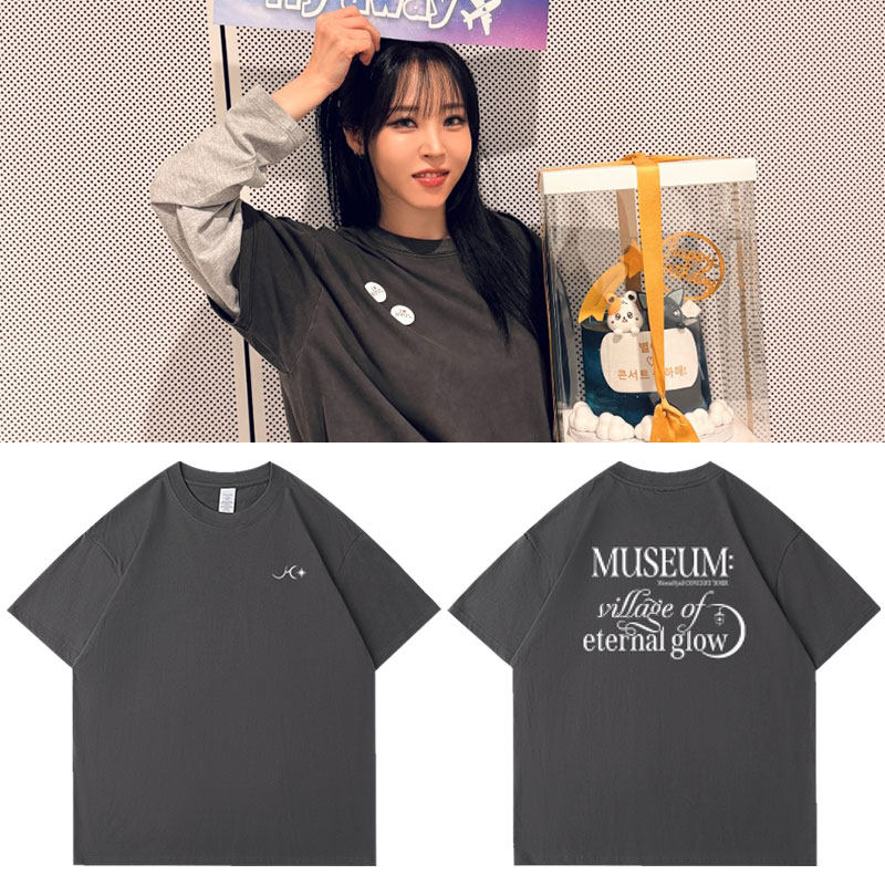 MAMAMOO文星伊玟星演唱会MUSEUM周边同款衣服纯棉印花短袖T恤男女