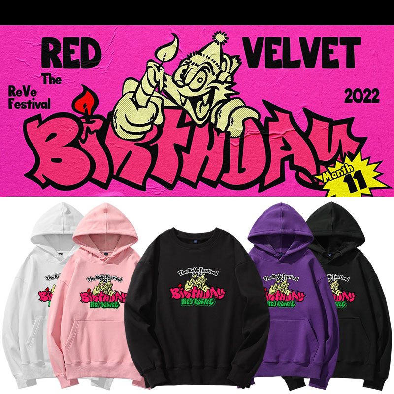 RedVelvet专Birthday周边应援同款卫衣打歌服加绒薄款秋冬衣服