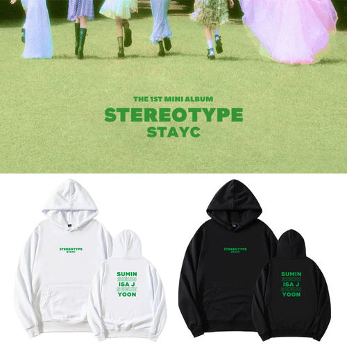 STAYC组合专周边印花同款卫衣服套头连帽衫加绒薄款