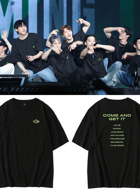 GOT7 HOMECOMING演唱会王嘉尔同款短袖T恤宽松纯棉打歌衣服体恤