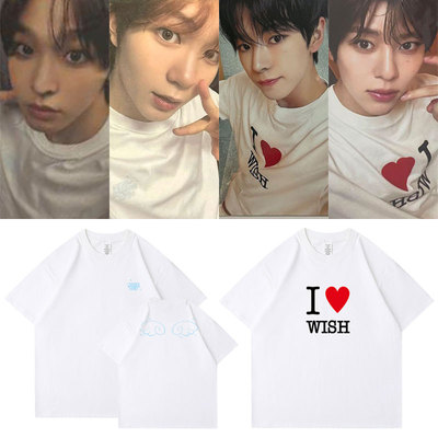 NCT WISH快闪周边OnSummerWish衣服演唱会同款短袖T恤纯棉上衣夏